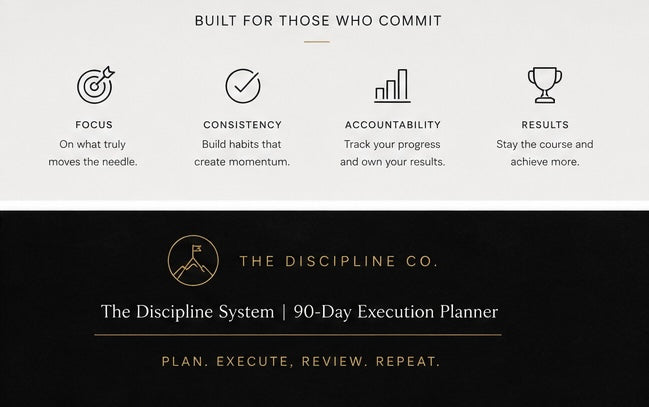 The Discipline System | 90-Day Execution Planner